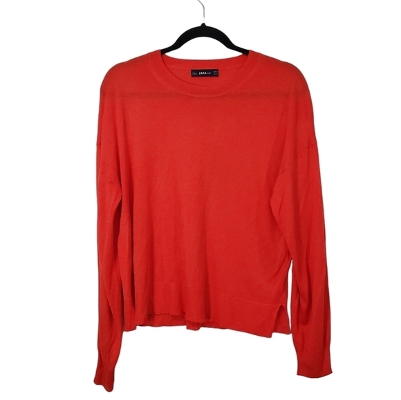 Zara Knit Round Neck Lightweight Pullover Sweater Size Medium - Picture 10 of 10